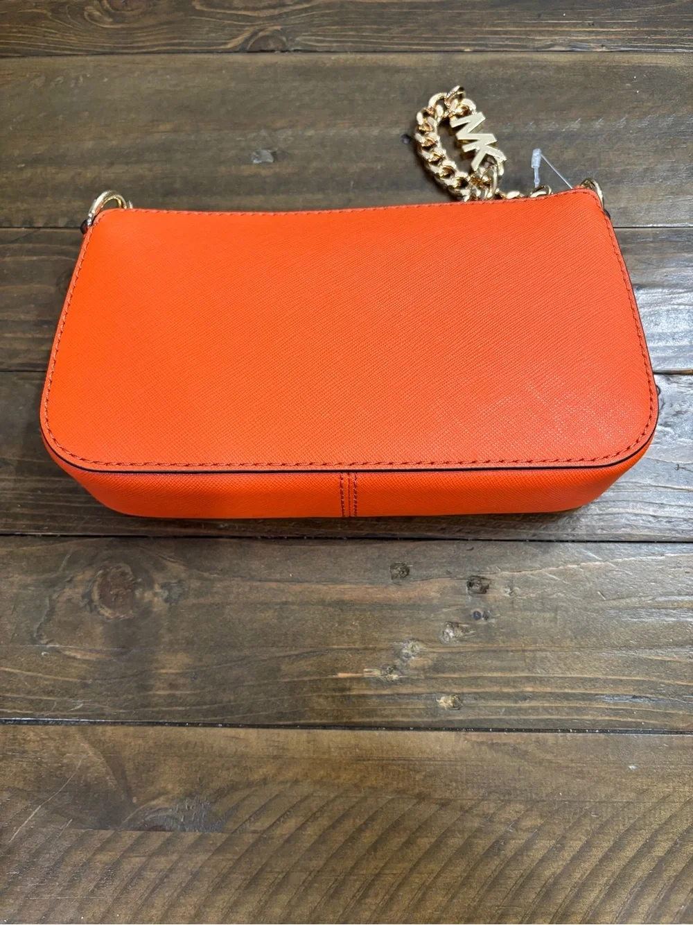 Michael Kors Small Chain Pouchette Leather Shoulder Bag
